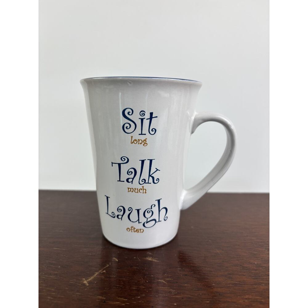 Mulberry Ceramic Latte Mug - Live Well Laugh Often Love Much